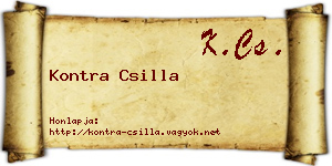 Kontra Csilla névjegykártya