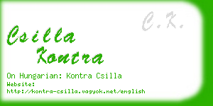 csilla kontra business card